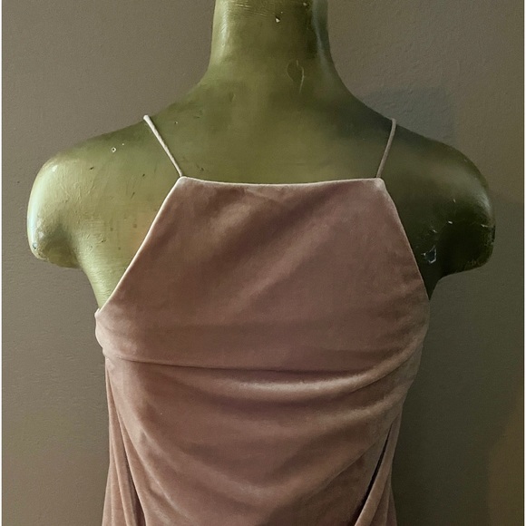 DO+BE Chic Champagne Velvet LACE-UP Cami TOP Medium - Picture 11 of 13